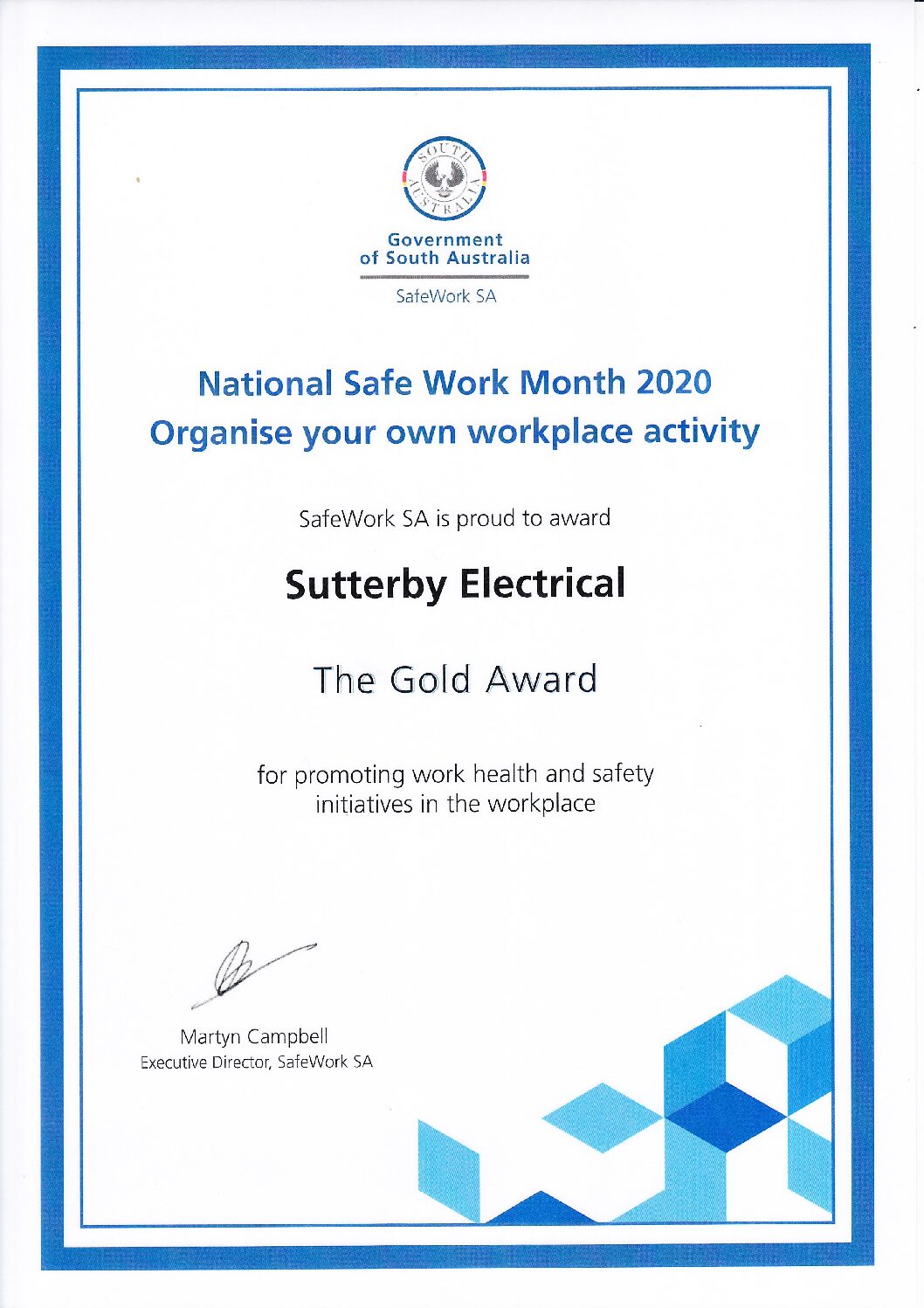 Gold Award Certificate